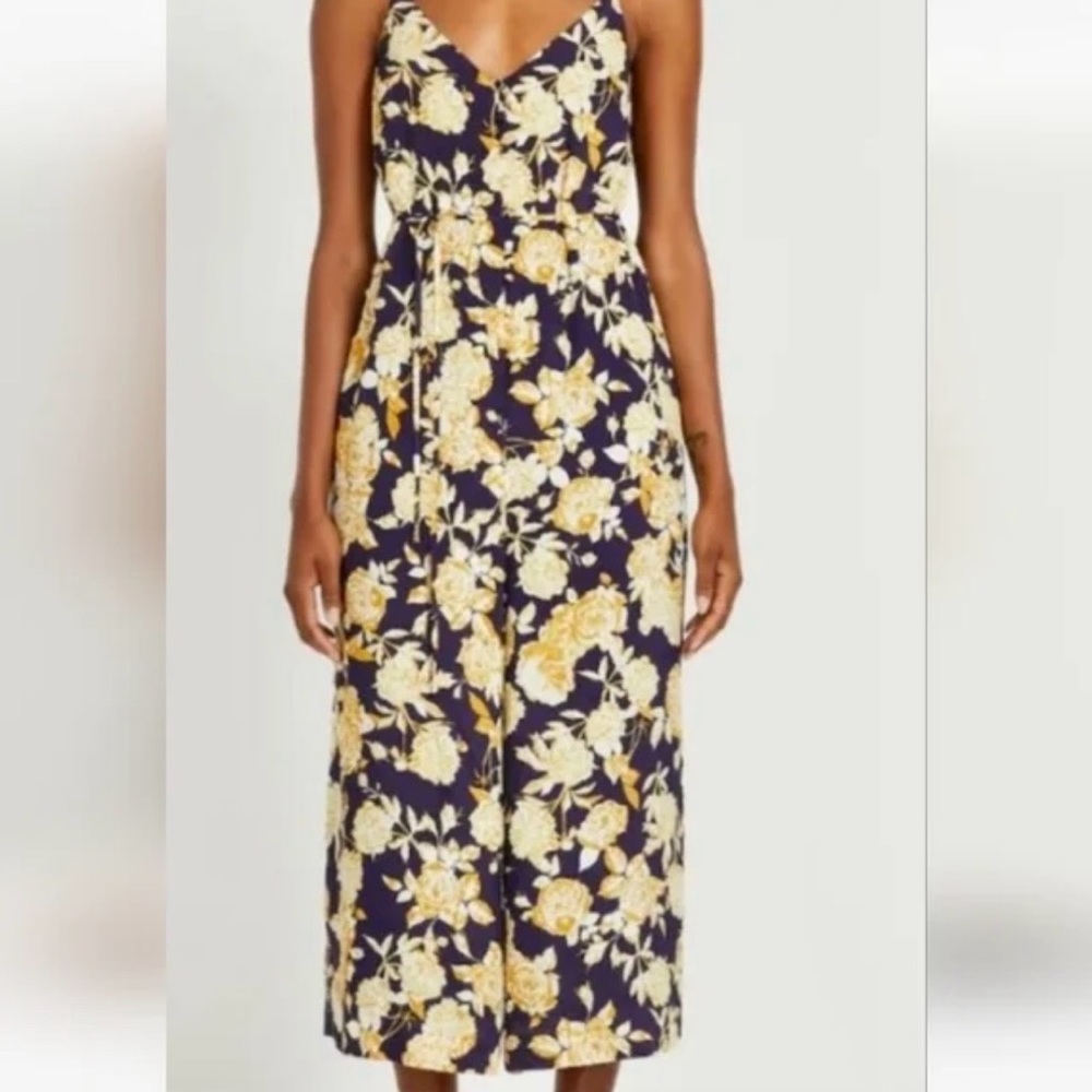 Floral purple and Yellow jumpsuit